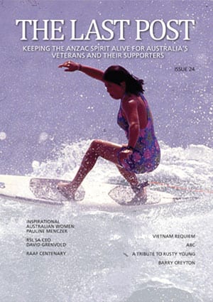 Cover, Pauline Menczer. The Last Post Magazine Edition 24 Anzac Day 2021