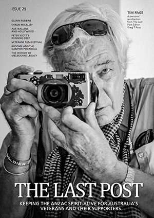 Cover, The Last Post Edition 29, Summer 2023, legendary photographer Tim Page